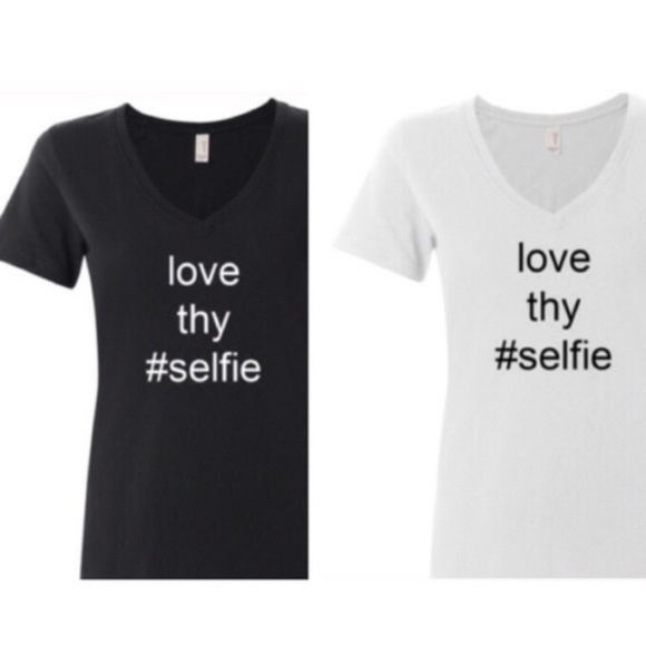 Denim, Boots, and Bling Tops - Custom Celeb Style "Love Thy Selfie" Tees